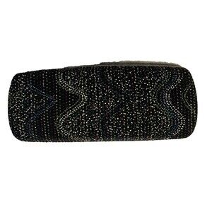 Vintage Giorgion Fendon Italy Hard Shell Clamshell Eyeglass Case Black Metallic